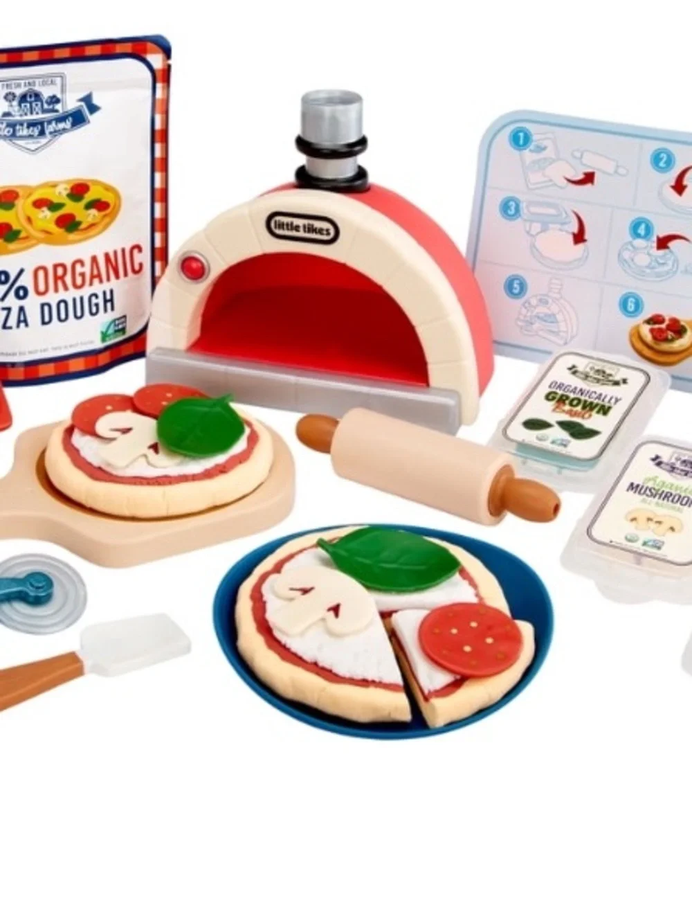 Little Tikes Red & Cream Play Pizza Oven Set for Kids